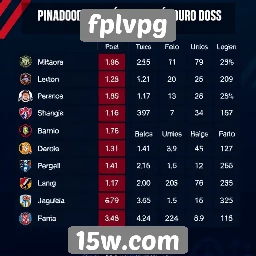 Desempenho dos jogadores na plataforma fplvpg